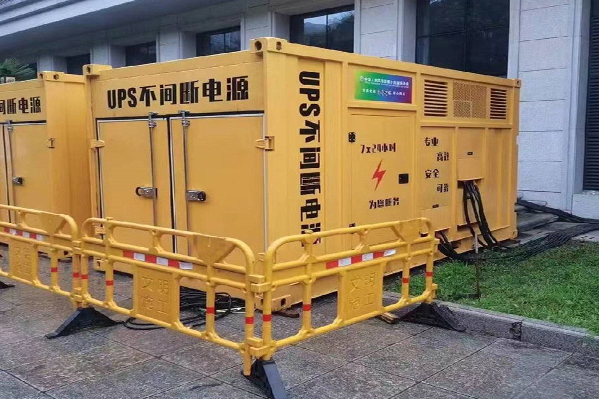 肇庆发电机租赁施工现场